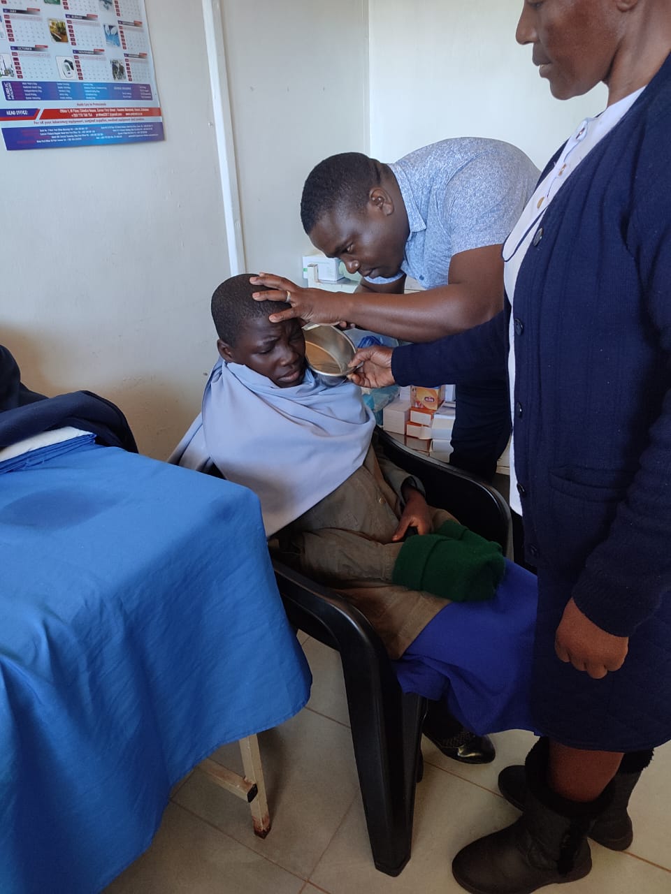 Rachel receiving treatment at Chipinge General Hospital